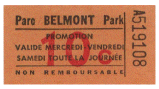 (Image Left: Belmont 10-cent Ride Ticket)