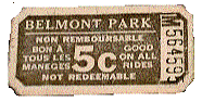 (Image Right: Belmont 5-cent Ride Ticket)