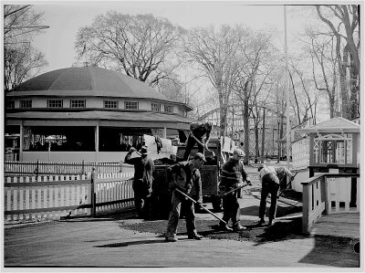 (Image: Men Preparing the Park for Opening)