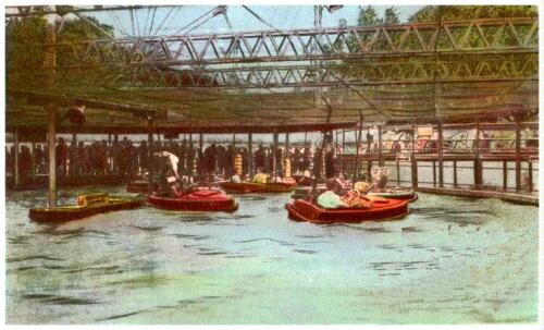 (Image: A Hand-Tinted Postcard of the `Water Skooter')