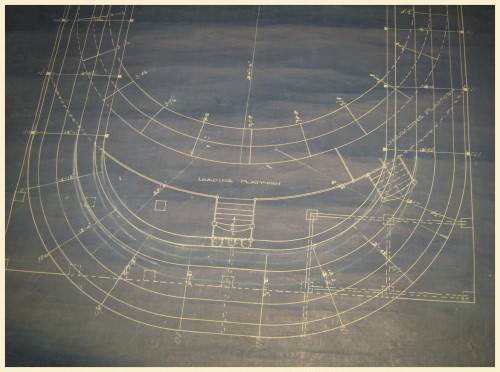 (Image: Top-View Blueprint of the `Scenic Railway' Station
  and Included Track)