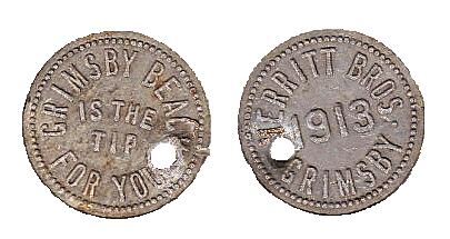 (Image: Obverse and Reverse of a Merritt Brothers Park Token)