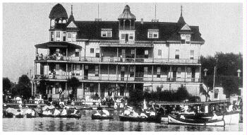(Image: Hanlan's Hotel from across the Water)