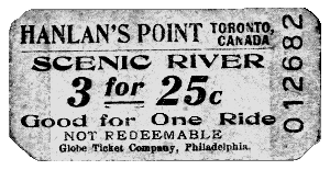 (Image Right: `Scenic River' Ride Ticket)