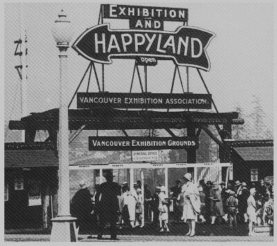 (Image: Exhibition and Happyland Front Gate)