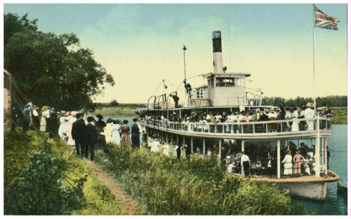 (Image: Passengers Board a Steamboat)