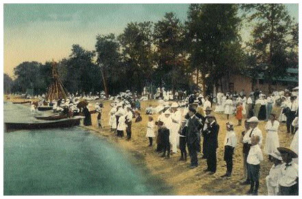 (Image: Crowd Standing on the Beach)